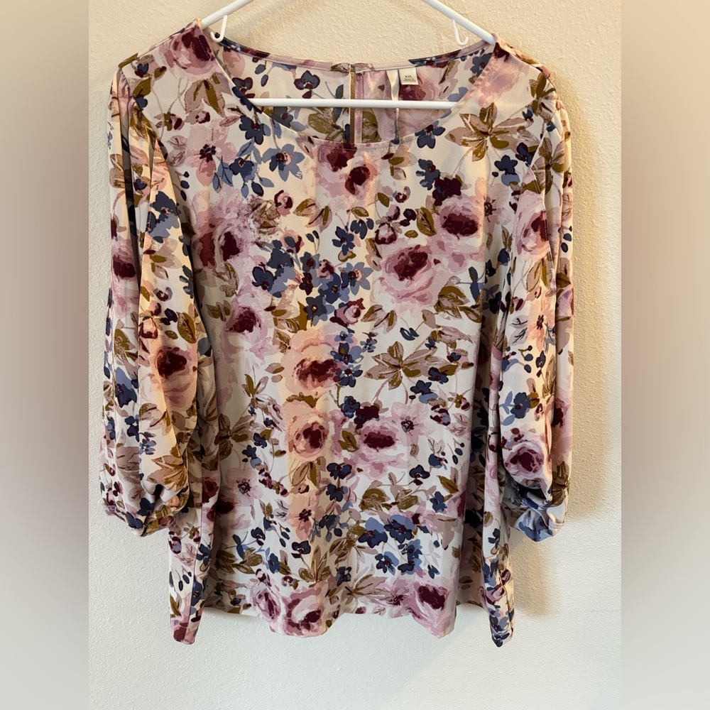 Lauren Conrad Floral Blouse Size XXL